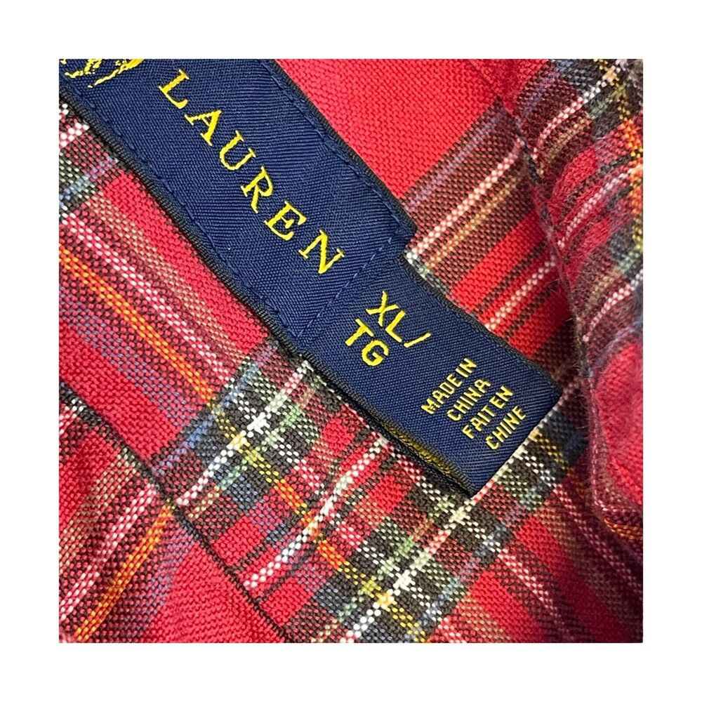 Ralph Lauren Shirt Men's Large Red Green Plaid Relaxed Fit Classic Button-Down - Picture 8 of 8